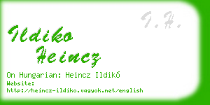 ildiko heincz business card