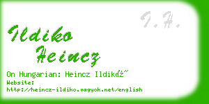 ildiko heincz business card